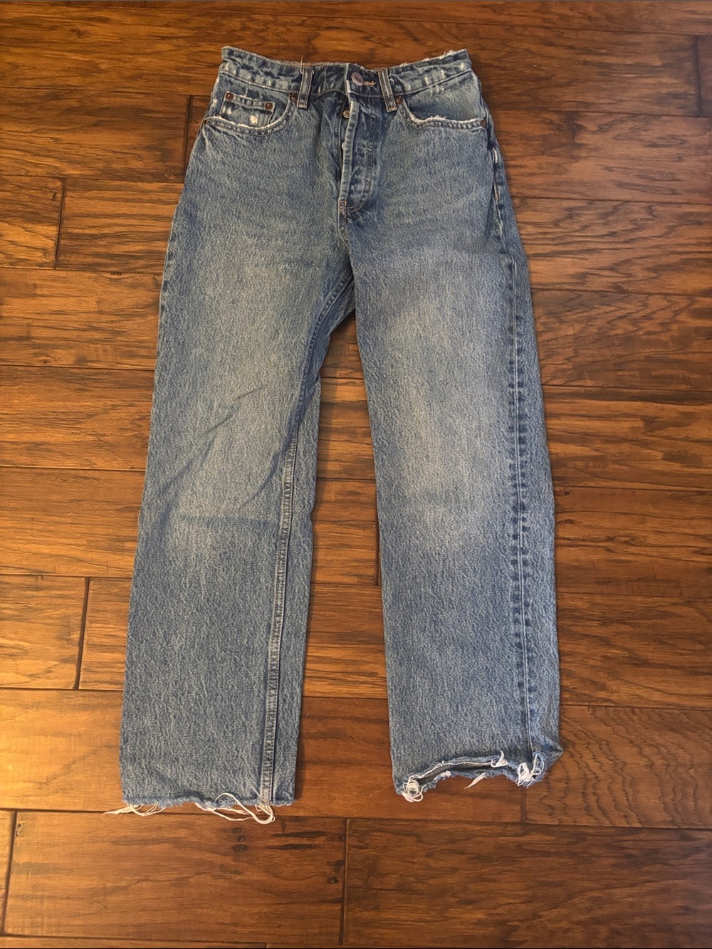 Zara Light Blue Washed Denim Jeans